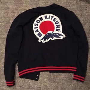 Maison Kitsuné embroidered bomber jacket